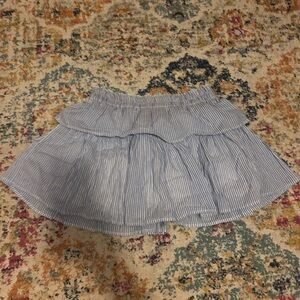 Francesca's Collections Blue Striped Mini Skirt